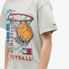 Tommy Jeans Men's Basketball Vintage T-Shirt in Grey