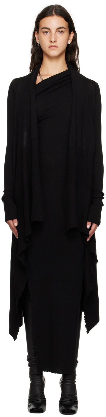 Rick Owens Black Long Cardigan Rick Owens