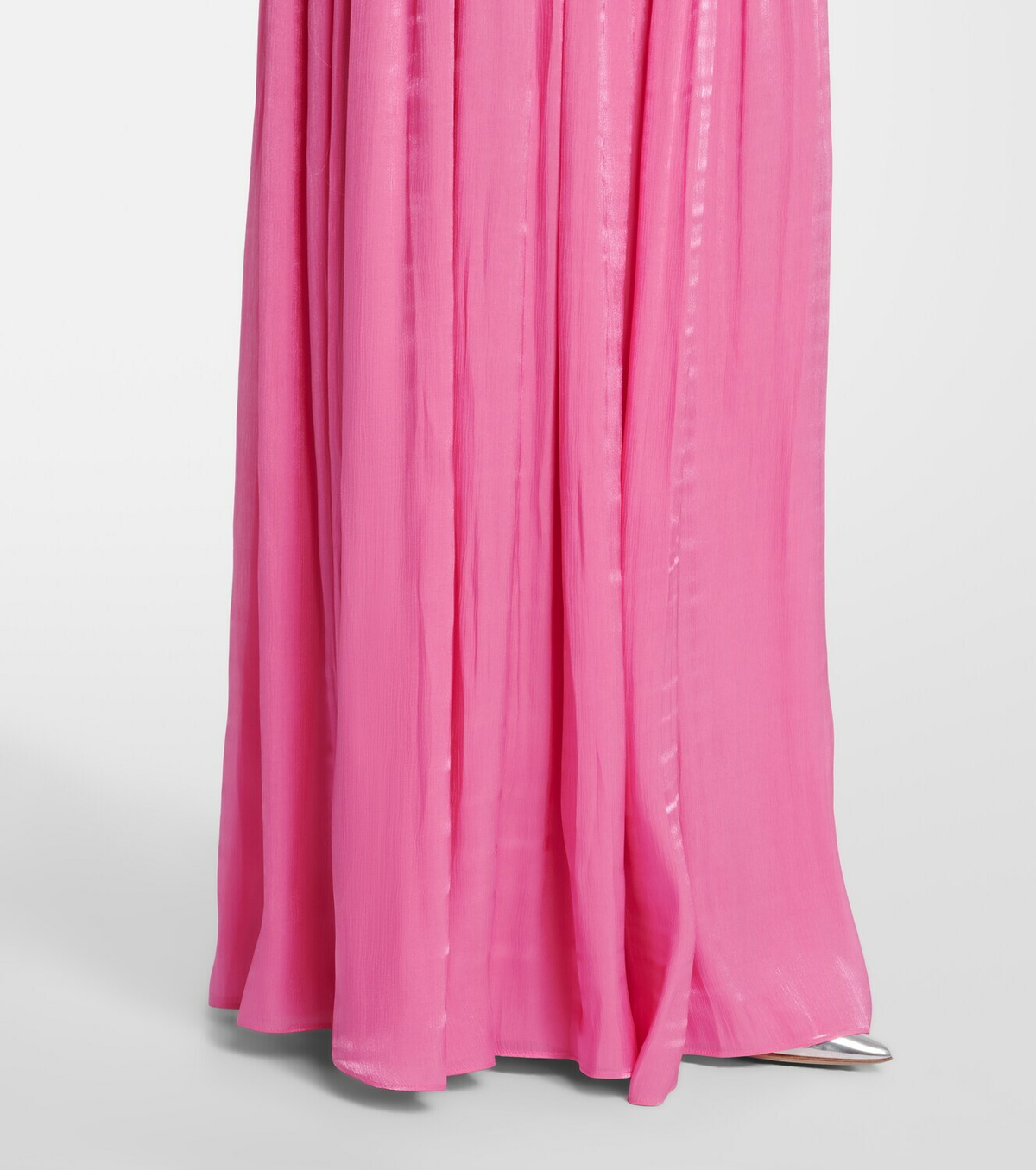Costarellos Cutout Lurex georgette gown