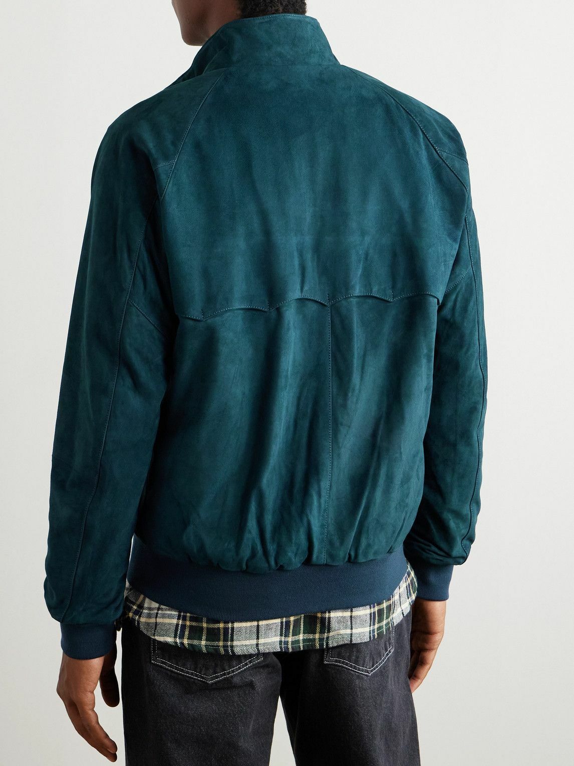 Baracuta - G9 Suede Harrington Jacket - Green