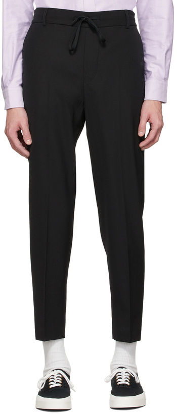 Photo: Maison Kitsuné Black Wool City Trousers