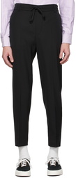 Maison Kitsuné Black Wool City Trousers