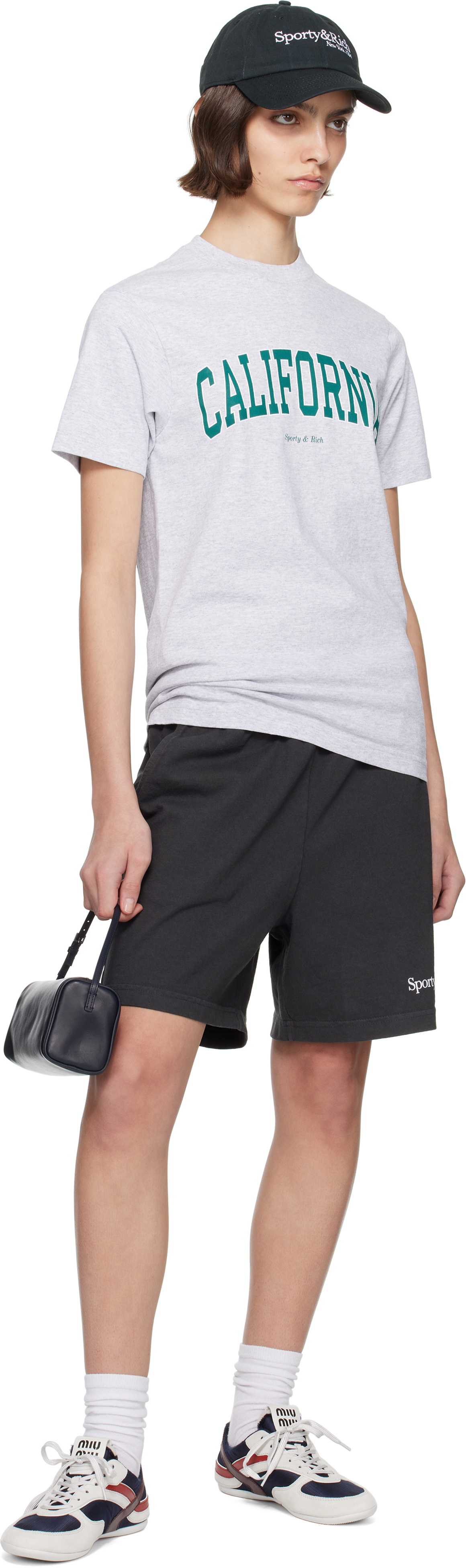 Sporty & Rich Black HWCNY Gym Shorts