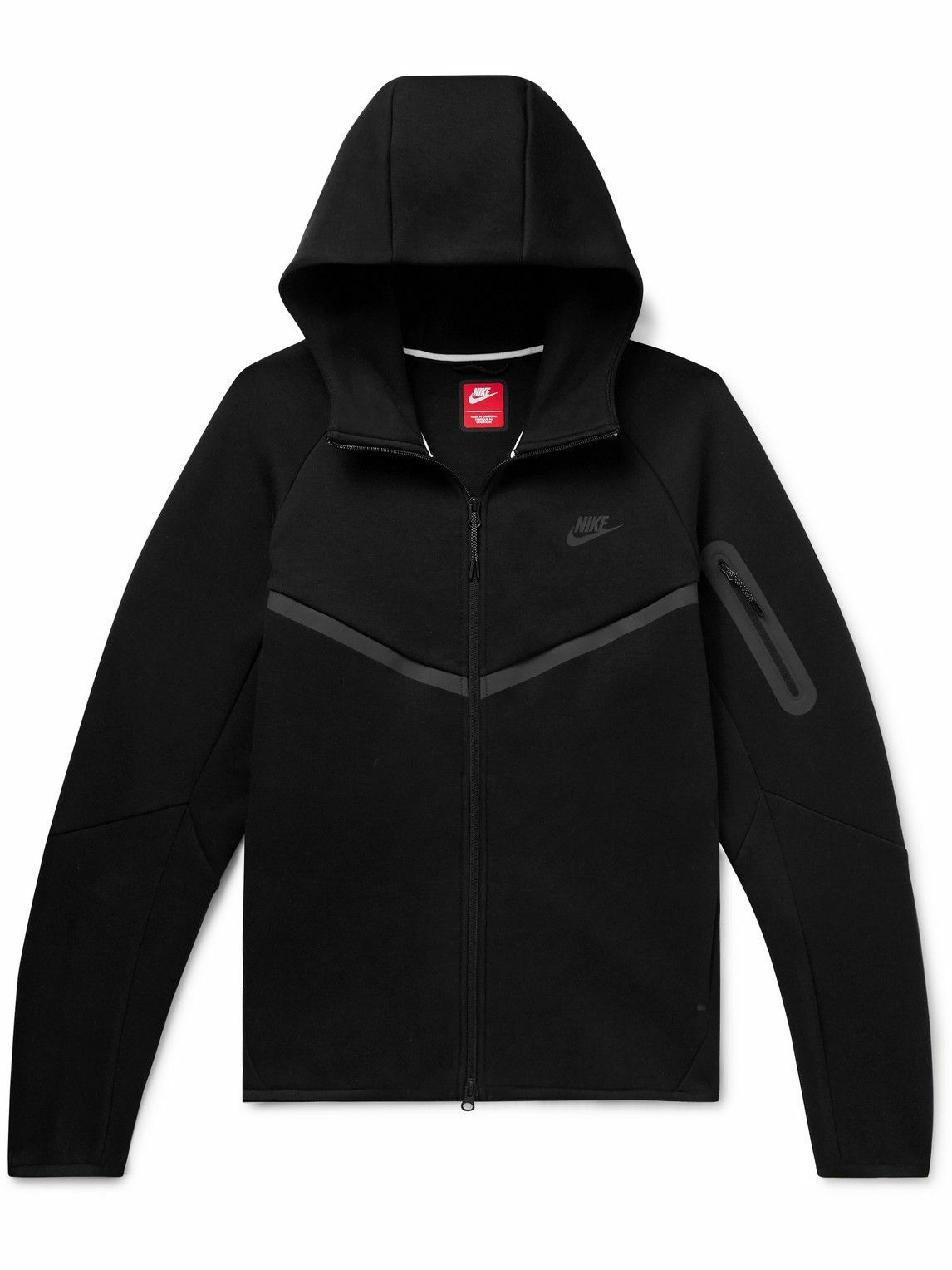 Nike Windrunner Cotton Blend Tech Fleece Zip Up Hoodie Black Nike