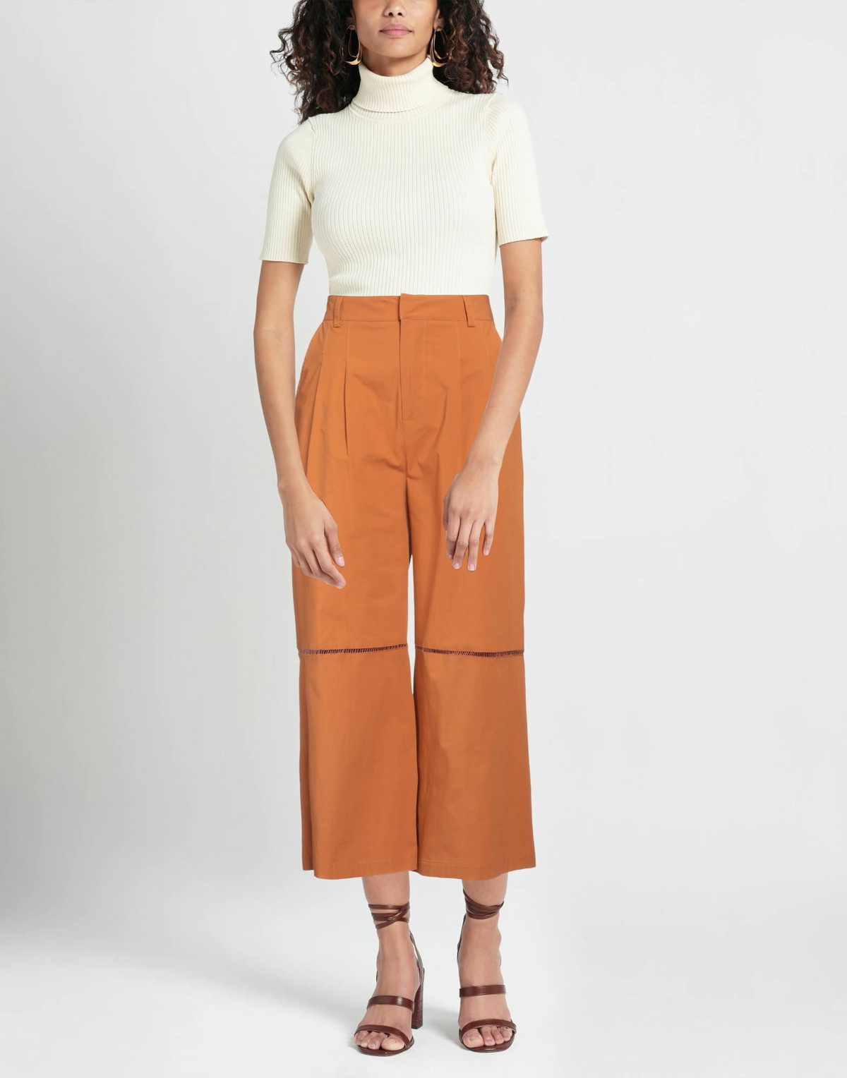 Manila Grace Womens Pants in Brown