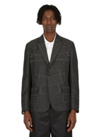 Pinstripe Stitching Blazer Jacket in Black