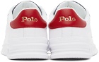 Polo Ralph Lauren White Heritage Court II Leather Sneakers