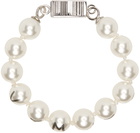 VTMNTS Silver Pearl Barcode Bracelet