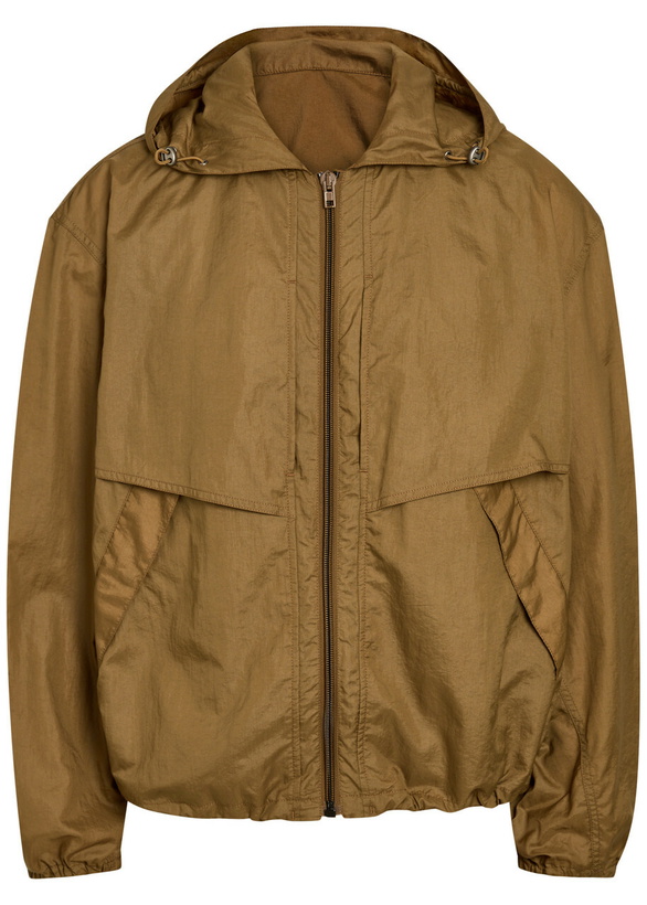 Photo: Lemaire Hooded Shell Windbreaker Jacket Brown