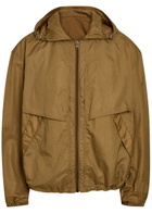 Lemaire Hooded Shell Windbreaker Jacket Brown