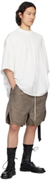 Rick Owens DRKSHDW Gray Hollywood Long Boxers Butt Zipp Shorts