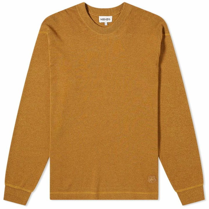 Photo: Kenzo Men's Tiger Crest Crew Knit in Dark Beige