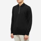 Norse Projects Men's Tech Merino Half Zip in Charcoal Melange