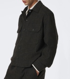Studio Nicholson Kelver striped cotton and wool-blend jacket
