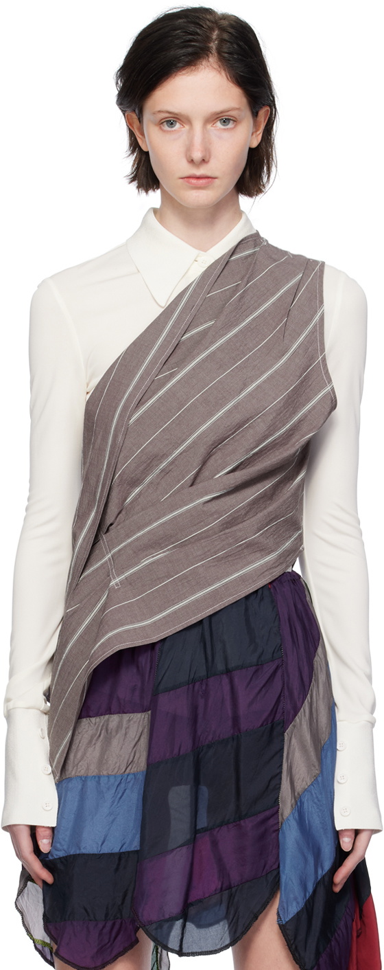 SC103 Brown Knot Tank Top