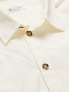 Loro Piana - Oversized Cotton-Poplin Half-Placket Shirt - White