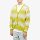 Pop Trading Company Men's Cardigan in Off White/Lime