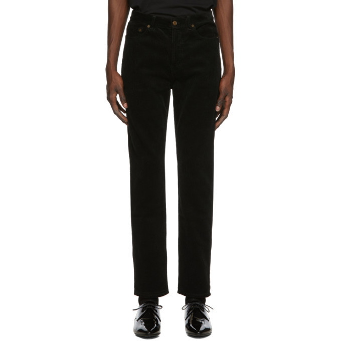Photo: Saint Laurent Black Straight Fold Jeans