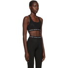 Marcelo Burlon County of Milan Black Logo Sports Bra