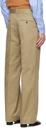 Maison Margiela Beige Raw Edge Waistband Trousers