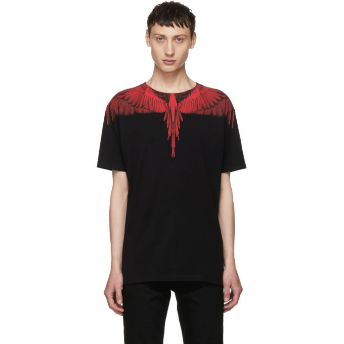 Photo: Marcelo Burlon County of Milan Black and Red Wing T-Shirt