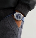 BELL & ROSS - BR 05 Automatic Chronograph 40mm Stainless Steel and Rubber Watch, Ref.No. BR05C-BUBU-ST/SRB - Blue