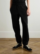 Burberry - Tapered Logo-Appliquéd Cotton-Jersey Sweatpants - Black