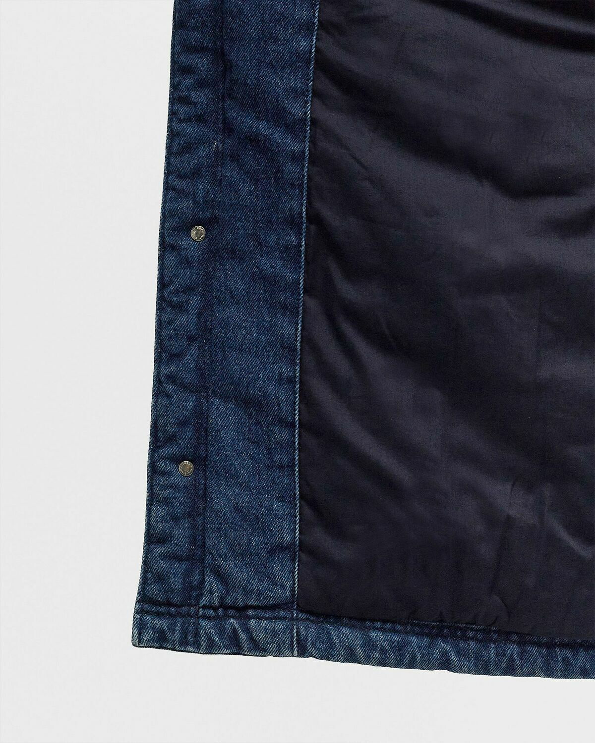 Maison Kitsune Padded Workwear Jacket Blue Denim Jackets