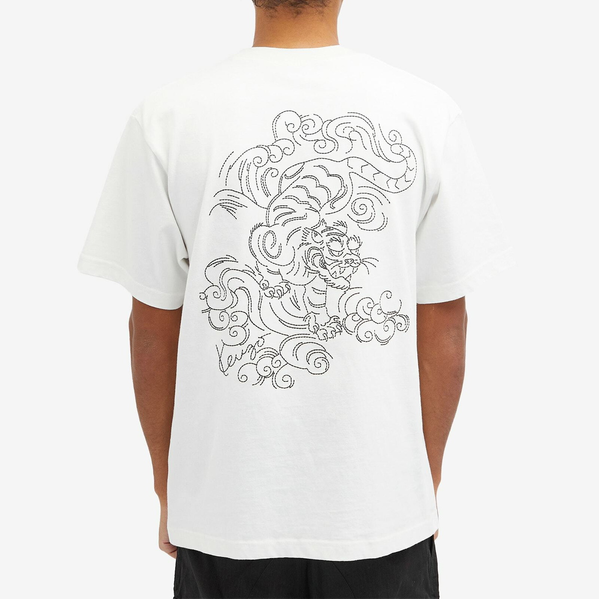 Kenzo Men's Star Tiger Oversized T-Shirt in White Kenzo