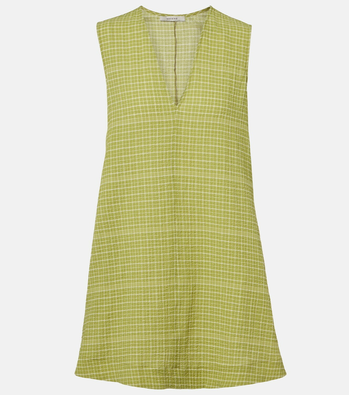 Asceno Derya checked cotton minidress