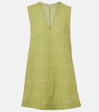 Asceno Derya checked cotton minidress