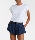 Frame The Crochet cotton jersey T-shirt