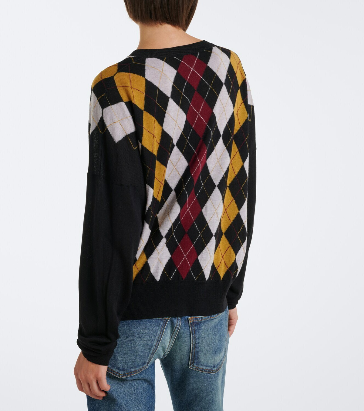 Khaite Tammy wool and silk argyle sweater
