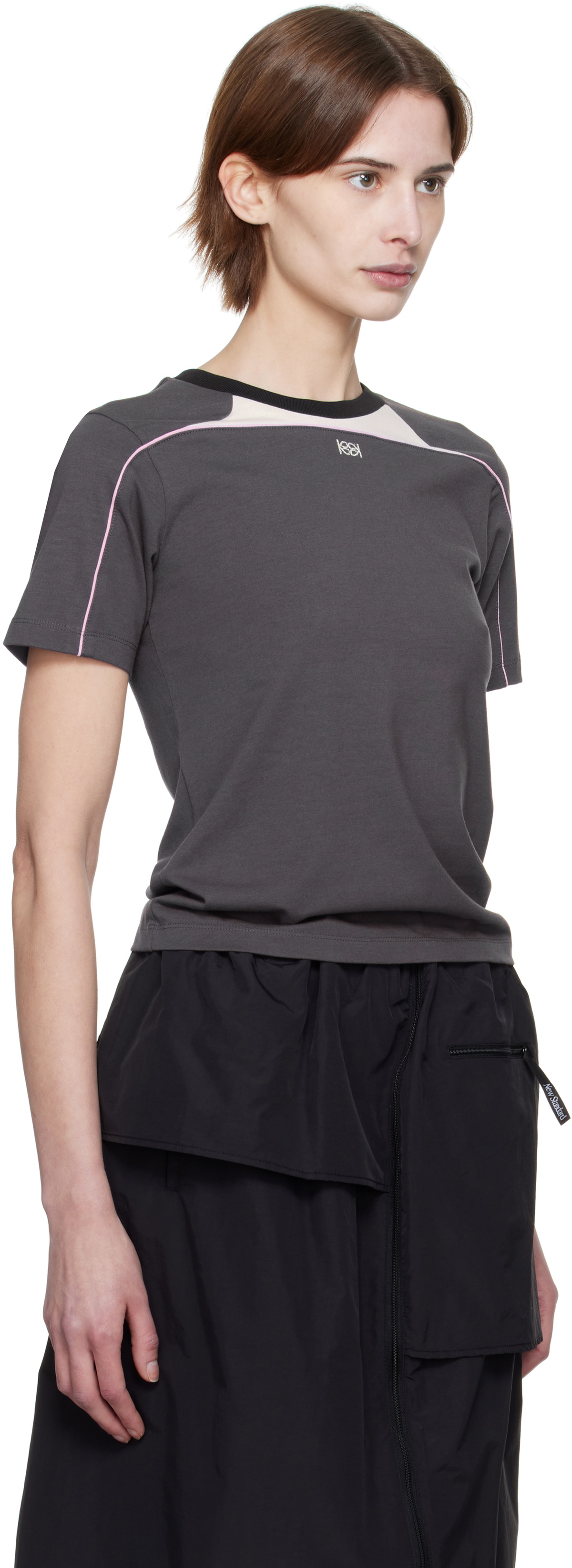 Kijun Gray Cycle Half Sleeve T-shirt