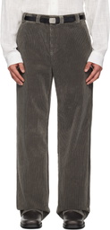 Rier SSENSE Exclusive Gray Corduroy Trousers
