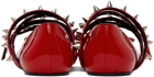 ABRA Red Spike Ballerina Flats