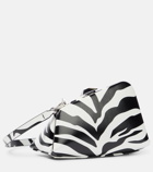 The Attico - Midnight zebra-print leather clutch