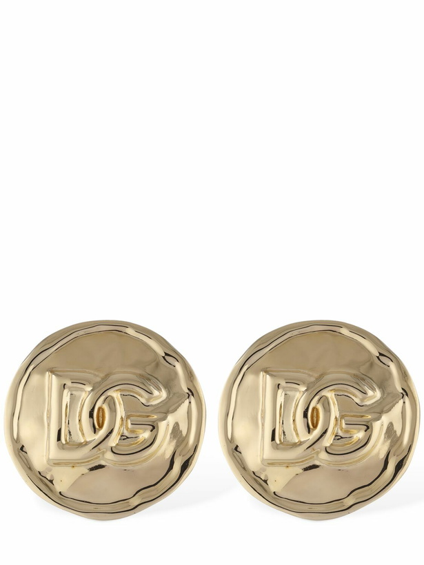 Photo: DOLCE & GABBANA - Coin Logo Dg Stud Clip-on Earrings