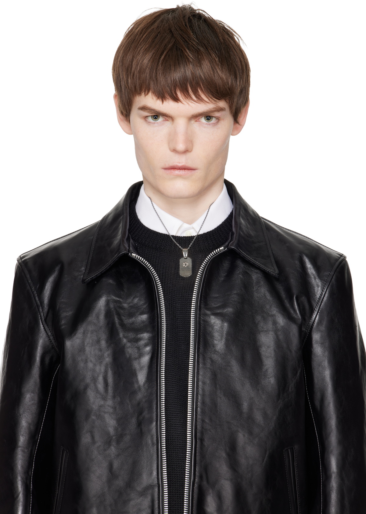 YOHJI YAMAMOTO Dog Tag Pendant Necklace