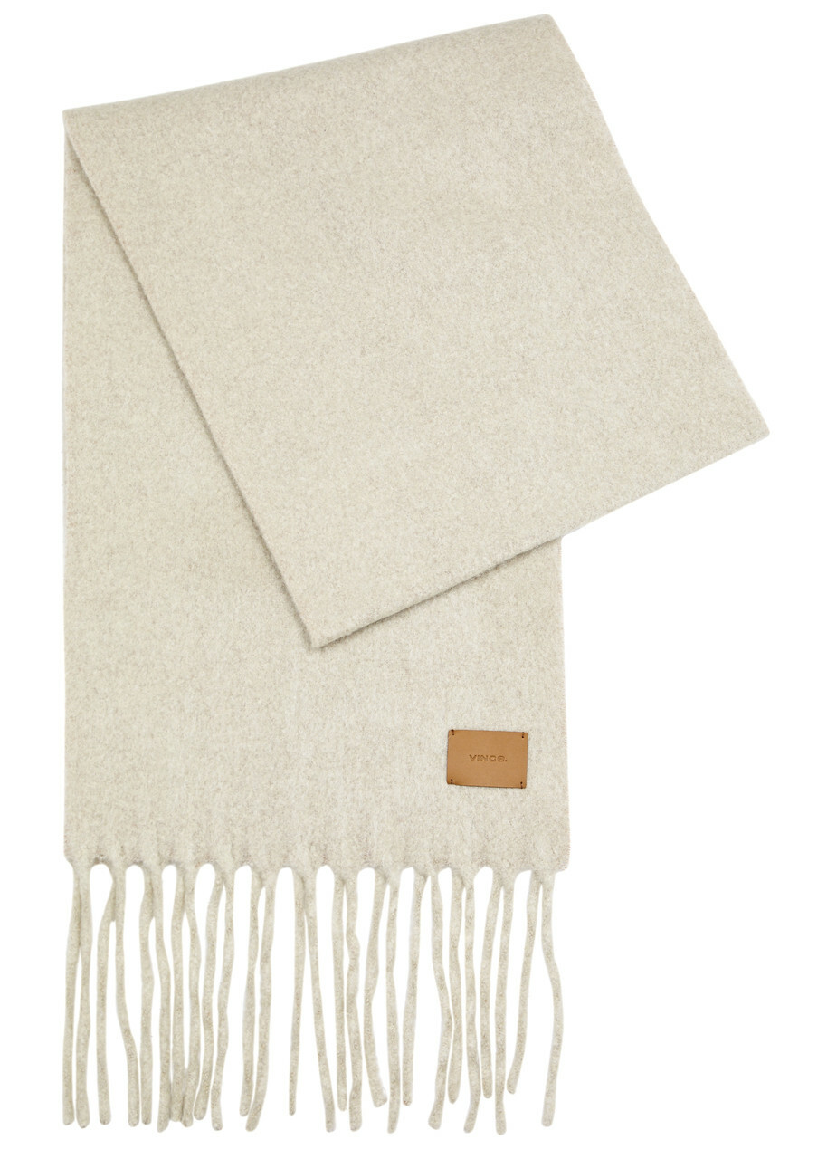 Vince Fringed Alpaca-blend Scarf - Sand - One Size