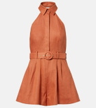 Zimmermann Awaken belted linen romper