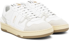 Lanvin White & Gray Clay Low Top Sneakers
