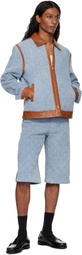 Casablanca Blue Monogram Denim Jacket