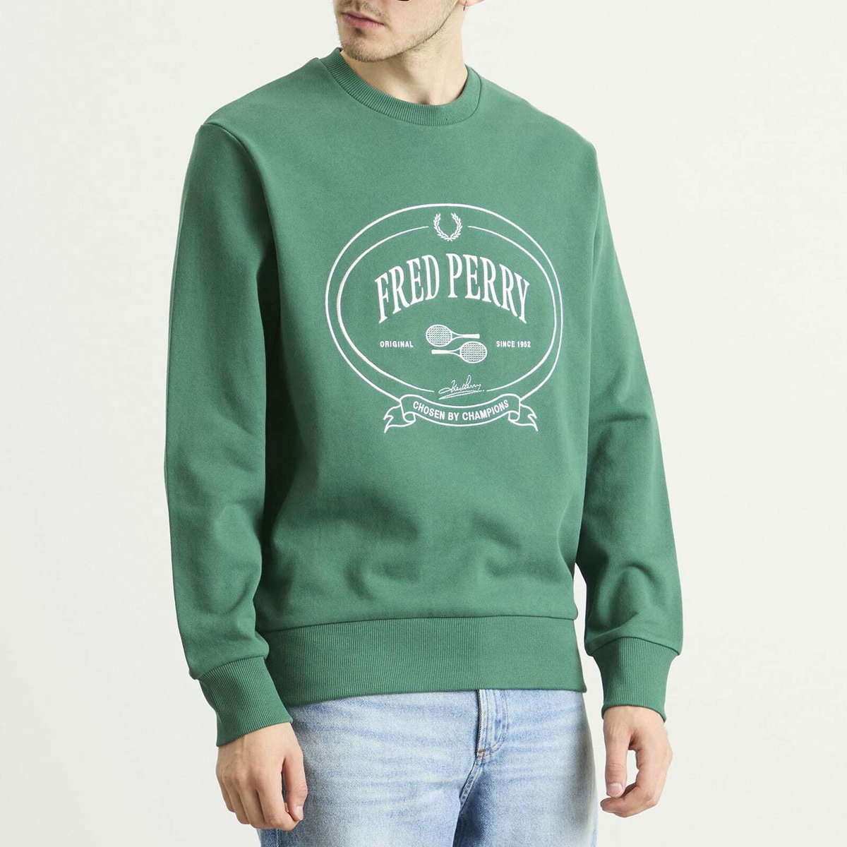 Fred Perry Men's Chosen By Champions Sweatshirt in Sport Green