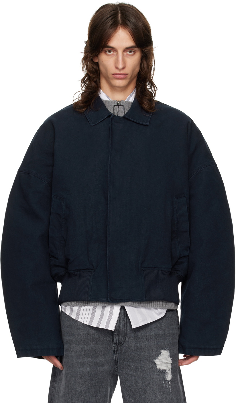 JW Anderson Navy Dropped Shoulders Jacket JW Anderson