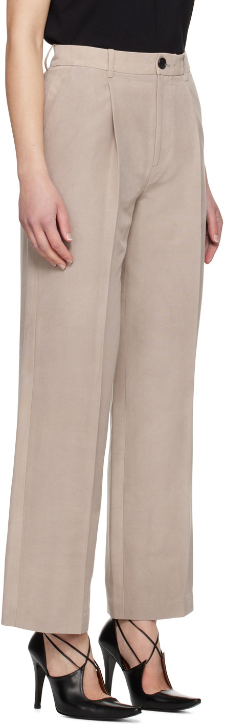 UMBER POSTPAST Beige Creased Trousers