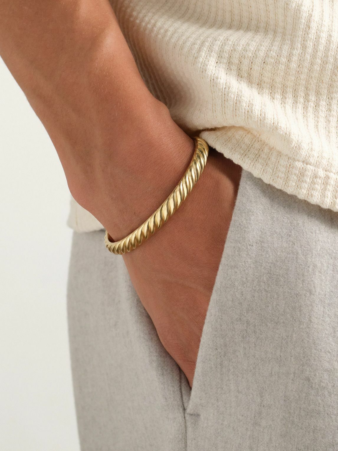 David Yurman - Sculpted Cable 18-Karat Gold Cuff - Gold