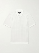 Rag & Bone - Harvey Ribbed Cotton-Blend Polo Shirt - White