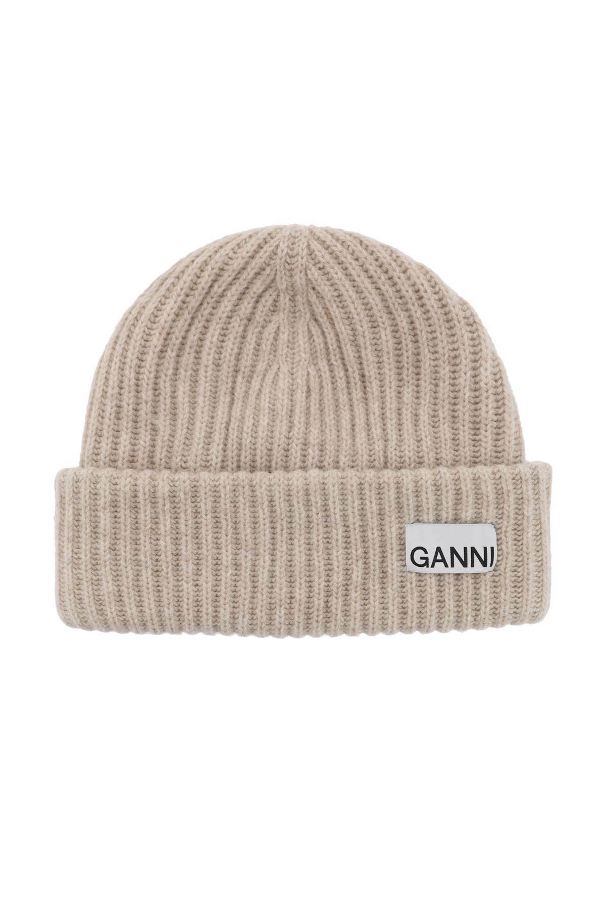 帽子 Ganni logo patch beret Ganni Logo-patch Metallic-crochet Beret - ShopStyle Hats