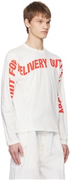 Henrik Vibskov White 'Out For Delivery' Long Sleeve T-Shirt